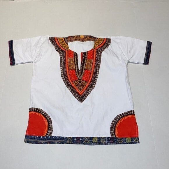 BOY African traditional ethnic shirt - size 7 - Picture 3 of 6